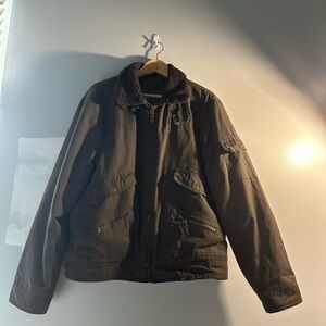 Men's Brown Jacket with Black Collar